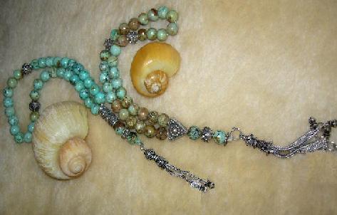 33 Beads Egyptian Turquoise
