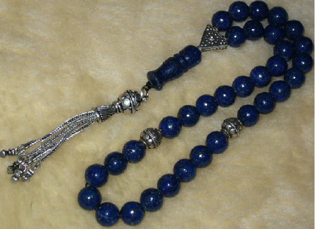 33 Beads Lapis Lazuli Sebha