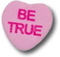 candy heart (follow what it says)