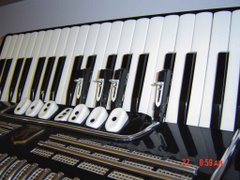 Hohner Acc. with additional 1/4 tone  notes on sliding second storey of black clav.
