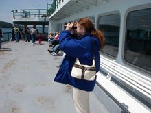 Mary looking on Ferry