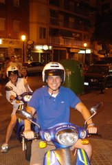 Me driving a moped in Spain