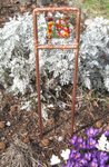 Fused Glass and Copper Pipe Garden Art