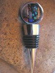 Fused Glass and Dichroic Wine Stopper