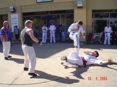 This was fun... attacking our teacher on a kenpo exhibition!