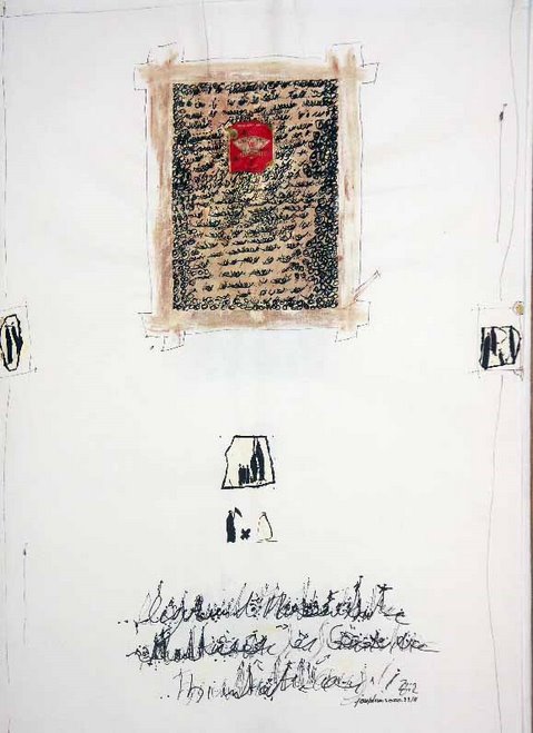 "Jerusalem 9", 100cm x 65cm, 2000, mixed media on paper