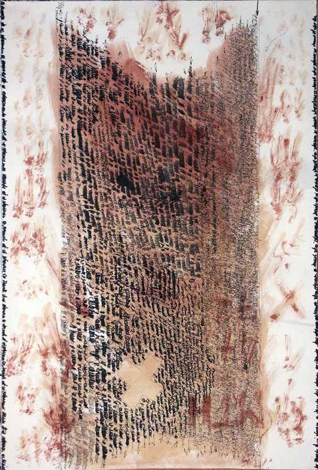 "Jerusalem 2", 100cm x 65cm, 2000, mixed media on paper