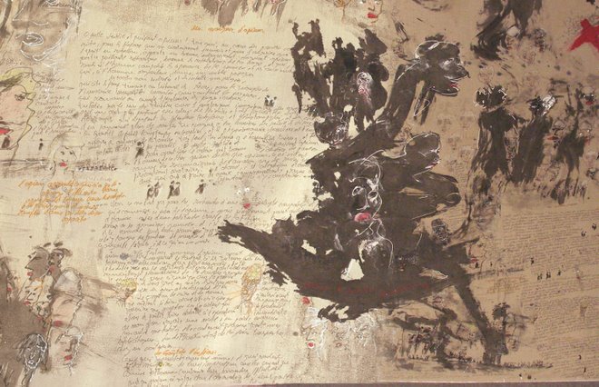 "Un mangeur d'opium", 2mx10m, 2006-2007, mixed media on canvas
