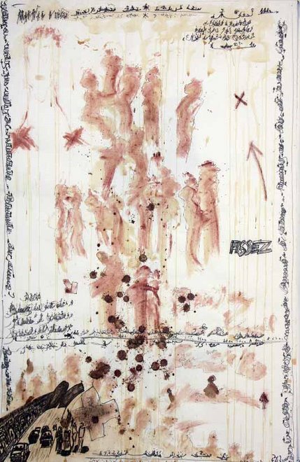 "Jerusalem 13", 100cm x 65cm, 2000, mixed media on paper
