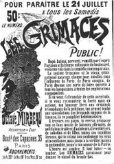 Affiche des Grimaces, 1883