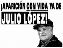 Julio López lleva mas de 300 días desaparecido en Democracia
