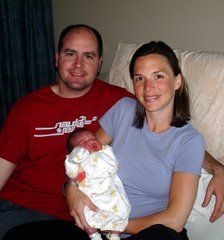 Mommy and Daddy with out little girl in the hospital