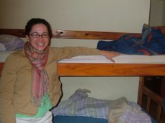 Bunk beds at the Base Backpacker's in Maputo Mozambique - nice accomodations, not hot water