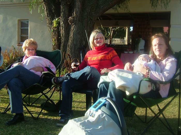 My host's family at a "braai" (barbeque)