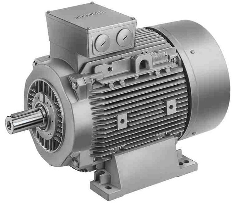 Motor de indução trifásico industrial de baixa tensão que requer função  de proteção térmica.