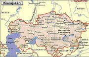 mapa kazajstán