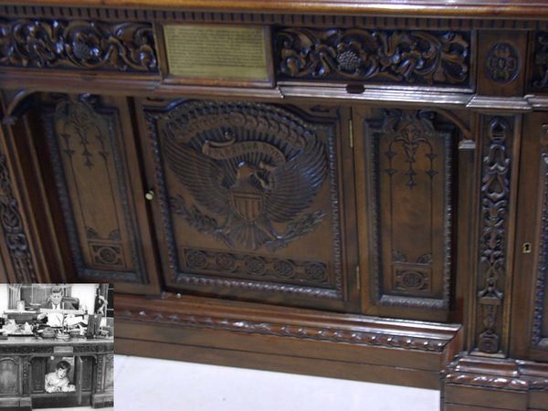 The Resolute Desk replica at The Ronald Reagan Presidential Library - Simi Valley, California