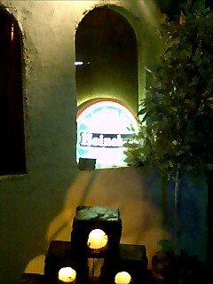 嵯峨根さんの陶器で作った灯篭