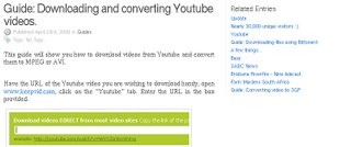 Software: downloading and converting Youtube videos