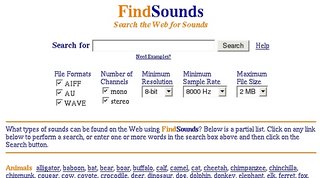 web tools, webtools, stuff, software: findsounds
