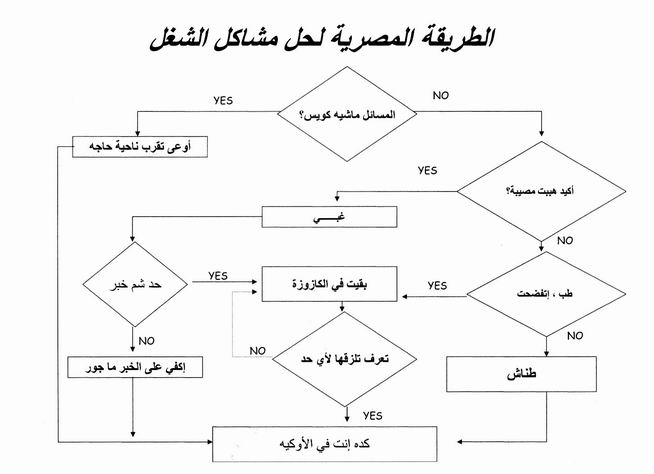 الطريقة المصرية لحل مشاكل الشغل
