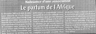 Article du journal Midi Libre, Oct. 2003