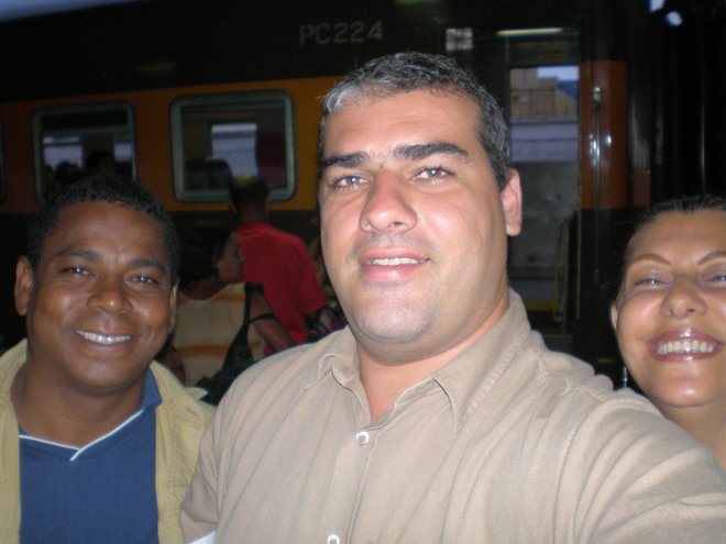 Flavio (ilhavirtual) ,Marcos Marinho Delmaestro (CPV) e Regina - Estação Pedro Nolasco, CVRD & CPV