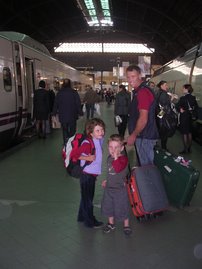 Arriving at Valencia train station