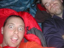 Stuck in a tent with Scott....