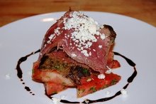 Oven Roasted Venison, Watermelon Salad, Cotija Cheese, EVOO