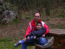 Aqui estoy con mi papa en los Vosges en Francia