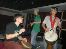 Adien and I jammin with Dj Saucey in Taipei