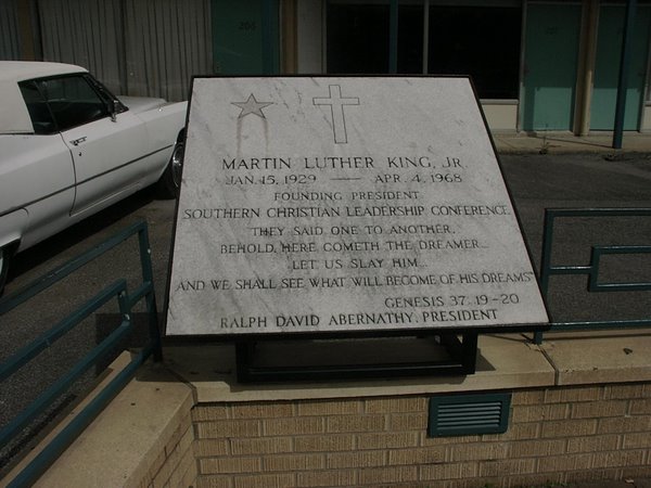 Memorial Plaque at The National Civil Rights Museum - Memphis, Tennessee