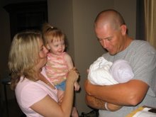 Hollie, Hannah, Kevin and New Baby Jordyn