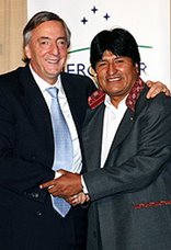 Se reunirán en Bolivia los Presidentes Kirchner y Morales.