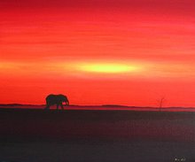 "éléphant et arbre dénudé" de Bruno Sole