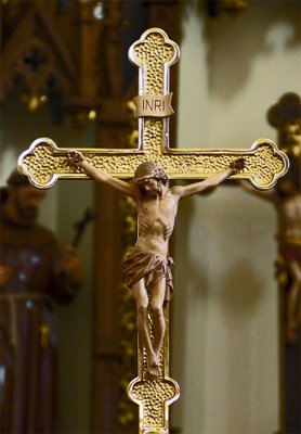 Saint George Catholic Church, in Hermann, Missouri - processional crucifix