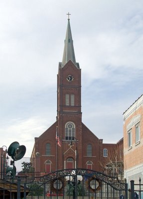 Saint Francis Borgia Church in Washington, MIssouri - facade