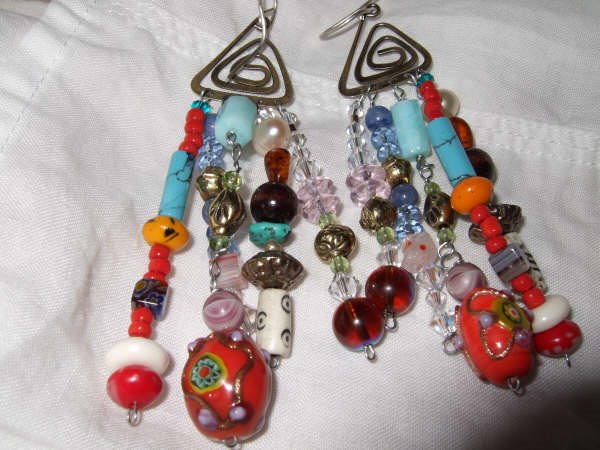 SOLD>>Gypsy Beadz earrings