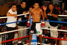 Top Fighters - Will Ribeiro no seu corner com o Mestre Luis Alves, Gavião e Johnny Eduardo