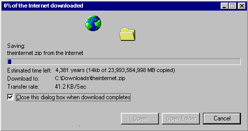 Trying To Download ALL Internet Files