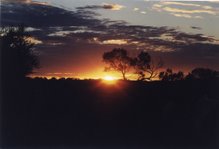 Sunset in the desert in Australia
