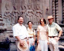 Author with UN friends at Angkor Wat