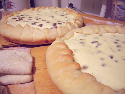 Russian pies. As Russian family baked pies
