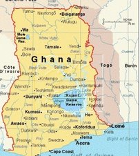 A Map of Ghana
