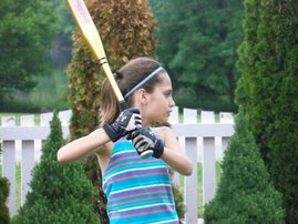 Catie at bat