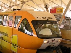 Monorail train at Chow Kit station