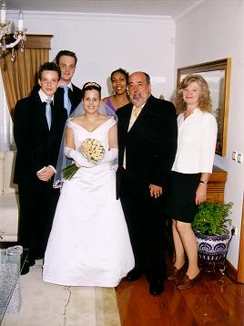 Minha família no casamento de Maryléne e Dário
