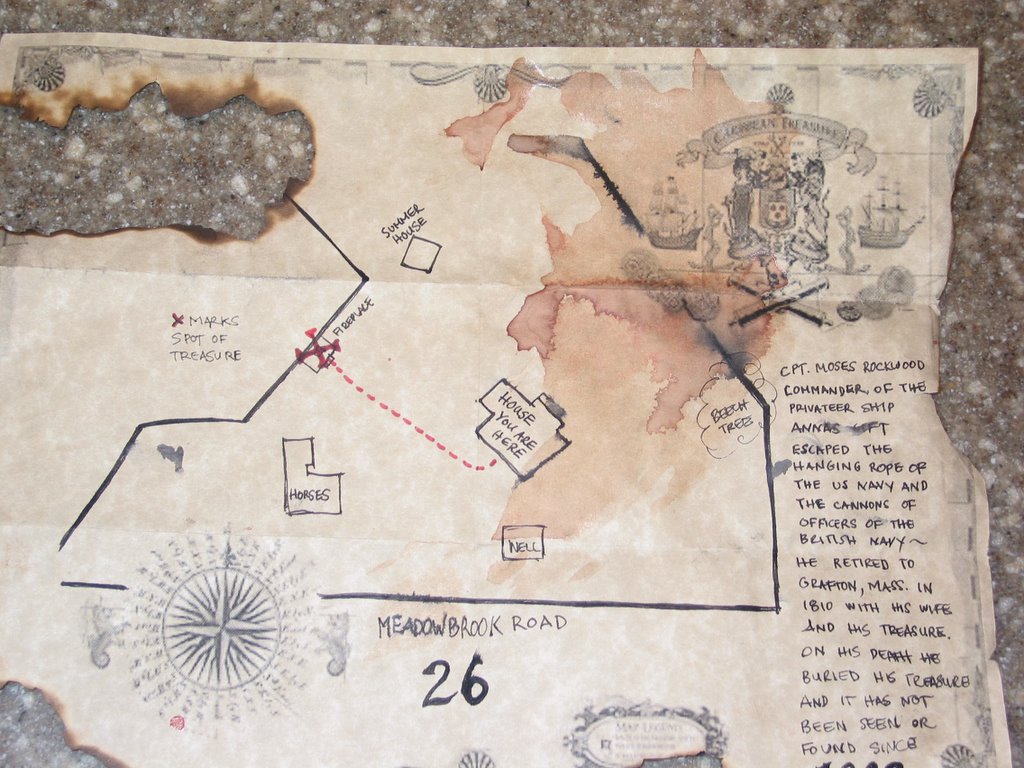 the pirate caribbean hunt treasure map