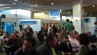 Photo of crowded airside lounge at Belfast City Airport